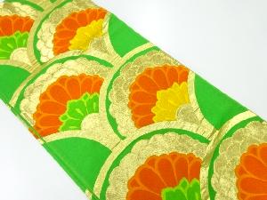 アンティーク　花青海波模様織出し袋帯（材料）